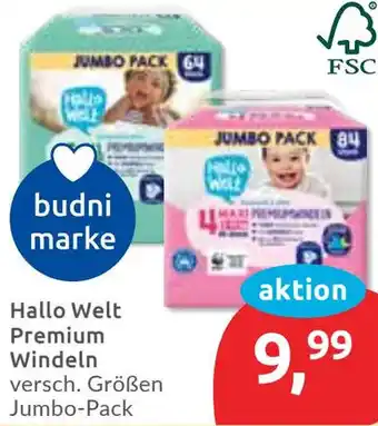 Budni Hallo Welt Premium Windeln Angebot