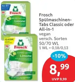 Budni Frosch Spülmaschinen Tabs Classic oder All-in-1 Angebot