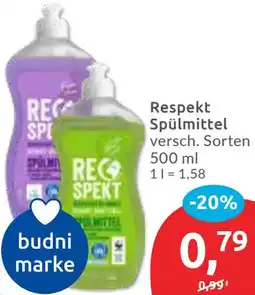 Budni Respekt Spülmittel Angebot