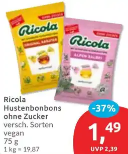 Budni Ricola Hustenbonbons ohne Zucker Angebot