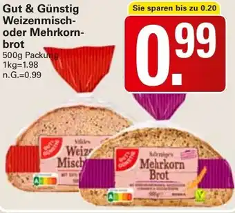 WEZ Gut & Günstig Weizenmisch- oder Mehrkornbrot Angebot