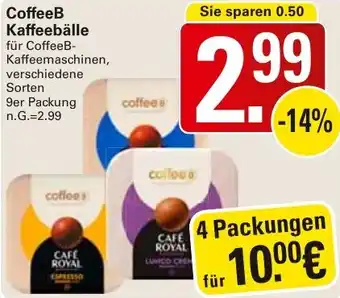 WEZ CoffeeB Kaffeebälle Angebot