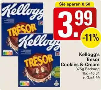 WEZ Kellogg's Tresor Cookies & Cream Angebot