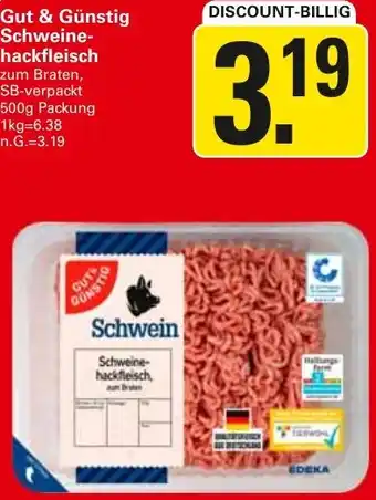 WEZ Gut & Günstig Schweinehackfleisch Angebot