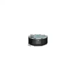 Netto Marken-Discount EXIT Black Leather Pool ø450x122cm mit Sandfilterpumpe - schwarz Angebot