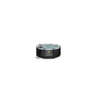 Netto Marken-Discount EXIT Black Leather Pool ø450x122cm mit Sandfilterpumpe - schwarz Angebot