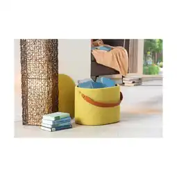 Netto Marken-Discount Inter Link Hocker Dilia mit Stauraum und Griff in Gelbgrün Angebot