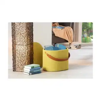 Netto Marken-Discount Inter Link Hocker Dilia mit Stauraum und Griff in Gelbgrün Angebot