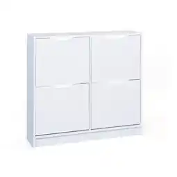 Netto Marken-Discount Inter Link Schuhschrank Schuhkipper Westphalen - 4 Klapptüren weiss Angebot