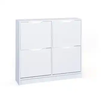 Netto Marken-Discount Inter Link Schuhschrank Schuhkipper Westphalen - 4 Klapptüren weiss Angebot