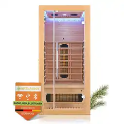 Netto Marken-Discount Artsauna Infrarotkabine Kiruna90 Dual Technologie – 4 Vollspektrumstrahler & 3 Flächenstrahler Angebot