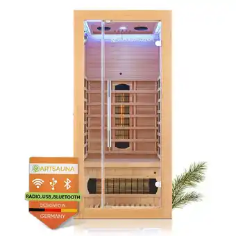 Netto Marken-Discount Artsauna Infrarotkabine Kiruna90 Dual Technologie – 4 Vollspektrumstrahler & 3 Flächenstrahler Angebot