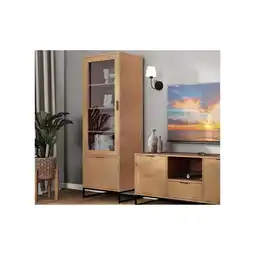 Netto Marken-Discount Inter Link Vitrinenschrank Vivo - 2 Türen - Kiefer Massivholz Angebot