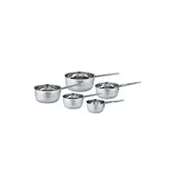Netto Marken-Discount 5 teiliges Edelstahl Saucenpfannen-Set - Induktionsgeeignet & Antihaft Angebot