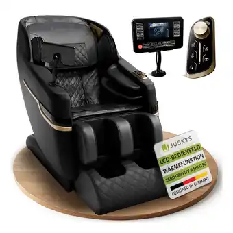 Netto Marken-Discount Juskys Massagesessel Naxos mit LCD-Bedienung, Bluetooth, USB & Heizung – Schwarz Angebot