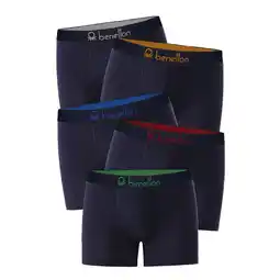 Netto Marken-Discount Benetton 5er Pack Boxershorts / dunkelblau / Größe XL Angebot