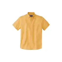 Netto Marken-Discount Franco Bettoni Herren Leinen-Baumwollhemd / sonnengelb / Größe 39/40 Angebot