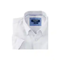Netto Marken-Discount Franco Bettoni Herren Leinen-Baumwollhemd / weiß / Größe 45/46 Angebot