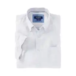 Netto Marken-Discount Franco Bettoni Herren Leinen-Baumwollhemd / weiß / Größe 39/40 Angebot