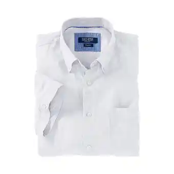 Netto Marken-Discount Franco Bettoni Herren Leinen-Baumwollhemd / weiß / Größe 39/40 Angebot