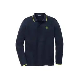 Netto Marken-Discount Chiemsee Herren Langarmpolo Baumwolle / marine / Größe L Angebot