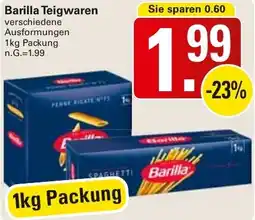 WEZ Barilla Teigwaren Angebot