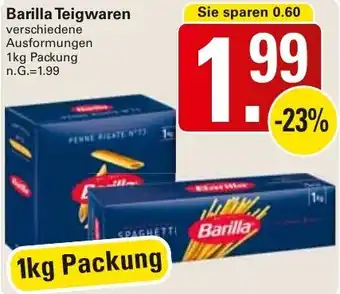 WEZ Barilla Teigwaren Angebot