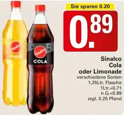 WEZ Sinalco Cola oder Limonade Angebot