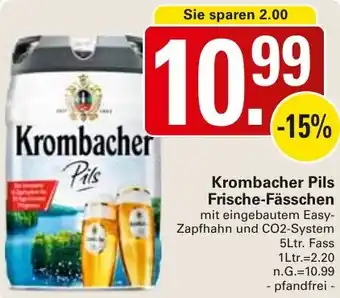 WEZ Krombacher Pils Frische-Fässchen Angebot