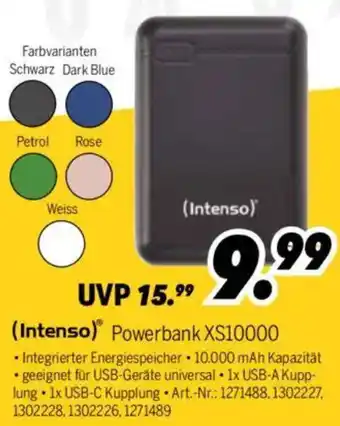 MEDIMAX (Intenso) Powerbank XS10000 Angebot