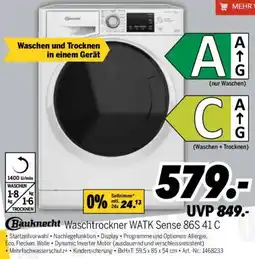 MEDIMAX Bauknecht Waschtrockner WATK Sense 86S 41 C Angebot