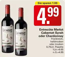 WEZ Entrecôte Merlot Cabernet Syrah oder Chardonnay Angebot