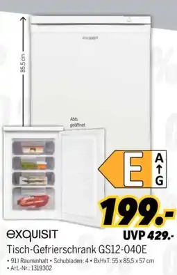 MEDIMAX exquisit Tisch-Gefrierschrank GS12-040E Angebot
