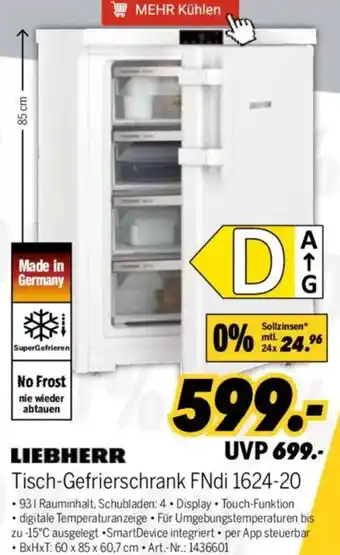 MEDIMAX LIEBHERR Tisch-Gefrierschrank FNdi 1624-20 Angebot