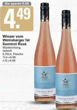 WEZ Winzer vom Weinsberger Tal Samtrot Rosé Angebot