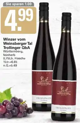 WEZ Winzer vom Weinsberger Tal Trollinger QbA Angebot
