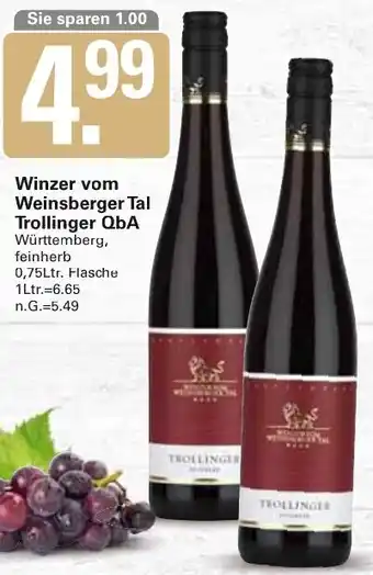 WEZ Winzer vom Weinsberger Tal Trollinger QbA Angebot