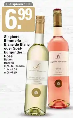WEZ Siegbert Bimmerle Blanc de Blanc oder Spätburgunder Rosé Angebot