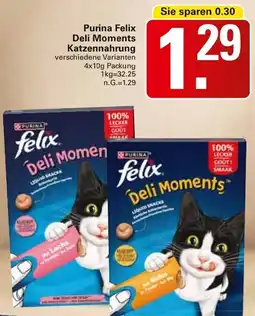 WEZ Purina Felix Deli Moments Katzennahrung Angebot