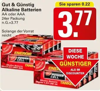 WEZ Gut & Günstig Alkaline Batterien Angebot