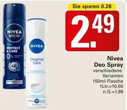 WEZ Nivea Deo Spray Angebot