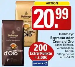 WEZ Dallmayr Espresso oder Crema d'Oro Angebot