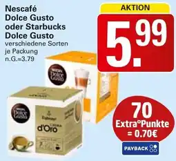 WEZ Nescafé Dolce Gusto oder Starbucks Dolce Gusto Angebot