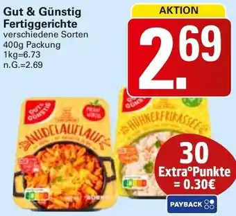 WEZ Gut & Günstig Fertiggerichte Angebot