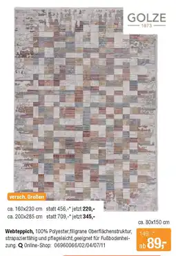 Opti Wohnwelt opti WOHNWELT Webteppich ca. 80x150 cm Angebot