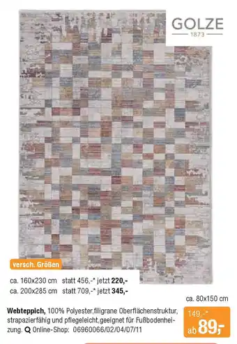 Opti Wohnwelt opti WOHNWELT Webteppich ca. 80x150 cm Angebot
