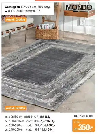 Opti Wohnwelt opti WOHNWELT Webteppich ca. 80x150 cm Angebot