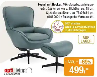 Opti Wohnwelt opti WOHNWELT Sessel mit Hocker Angebot