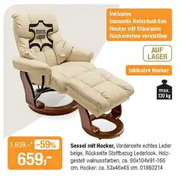 Opti Wohnwelt opti WOHNWELT Sessel mit Hocker Angebot