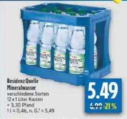 diska Residenz Quelle Mineralwasser Angebot
